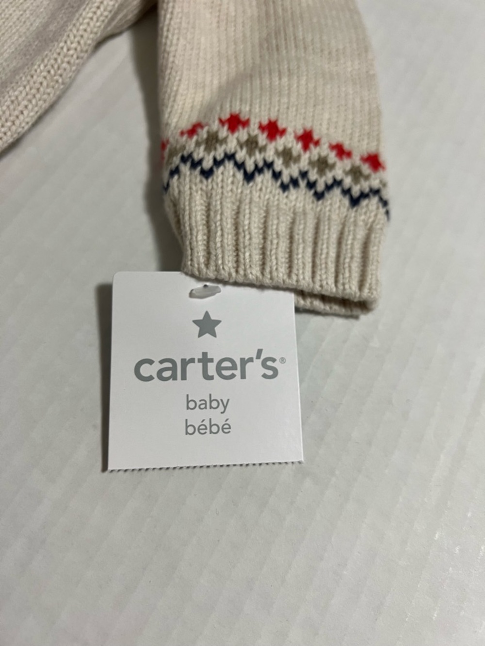 🆕CARTER’S - 6M - NWT - 2PCS - INFANT BOYS CARDIGAN SWEATER & HAT LOT - Picture 5 of 10